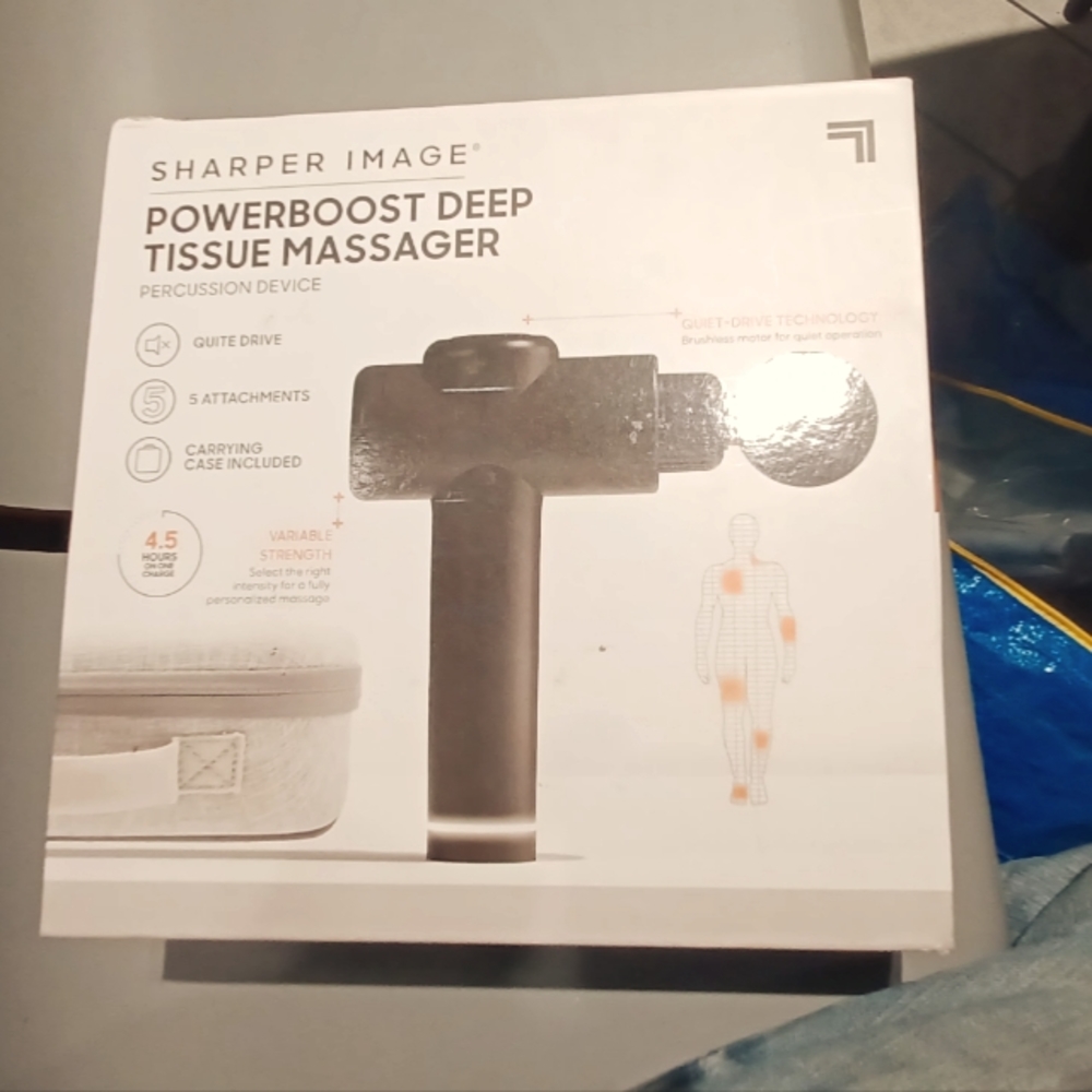 Sharper image power boost deep tissue massager